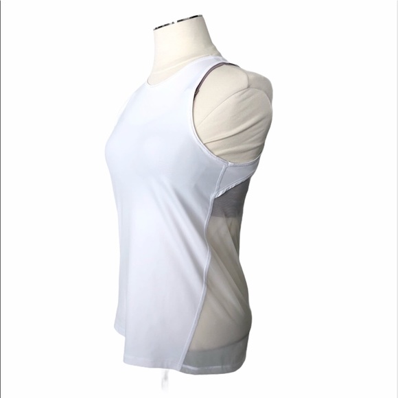 VICTORIA SPORT Twisted Mash Back Workout Tank Top Sleeveless White Sz XS - Picture 3 of 14